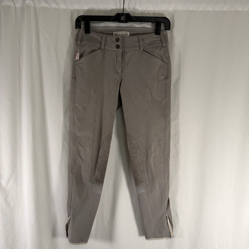 The Tailored Sportsman English Riding Pants Women's 26 Grey Snap Zip 25" Inseam